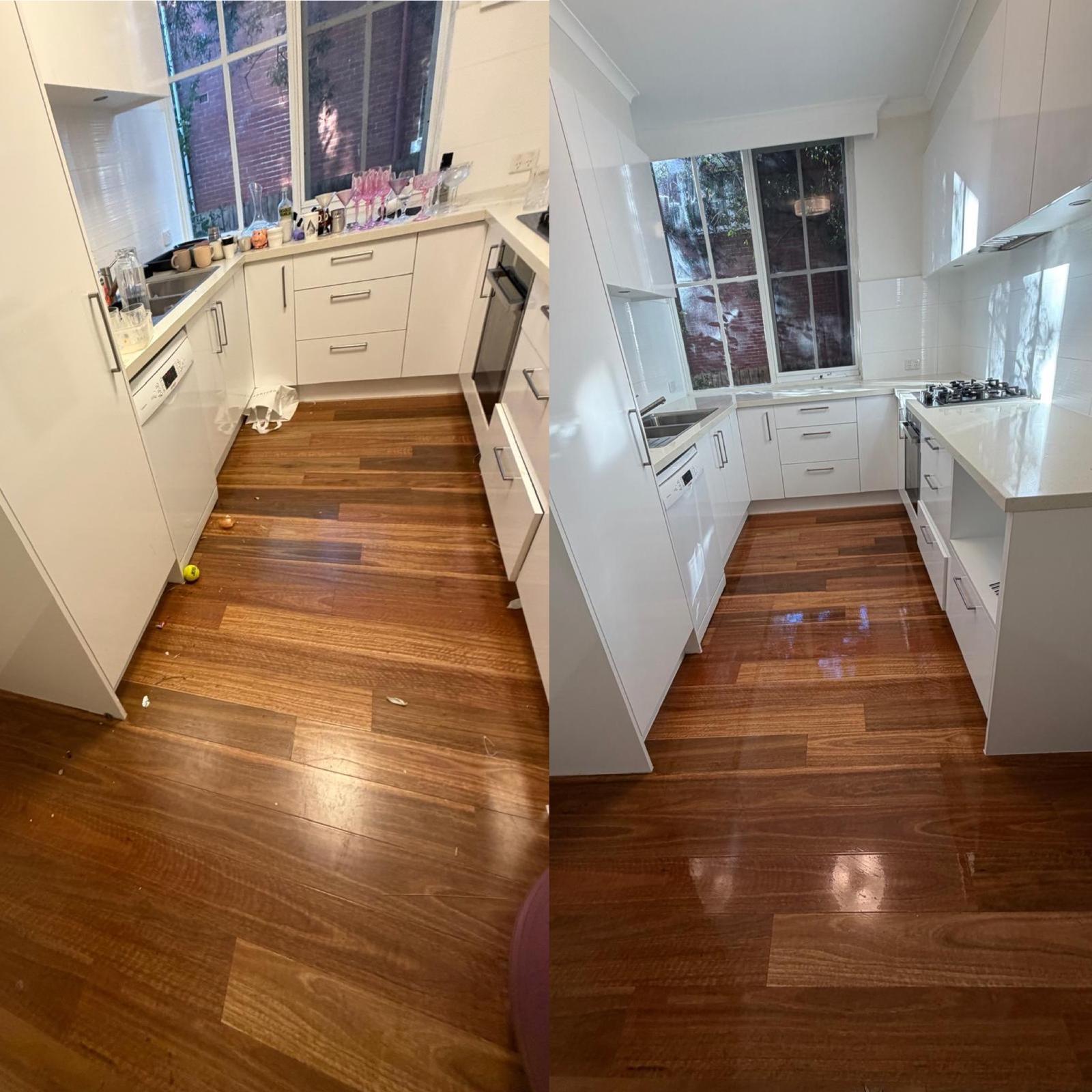 Hallway and floors cleaned to a spotless finish